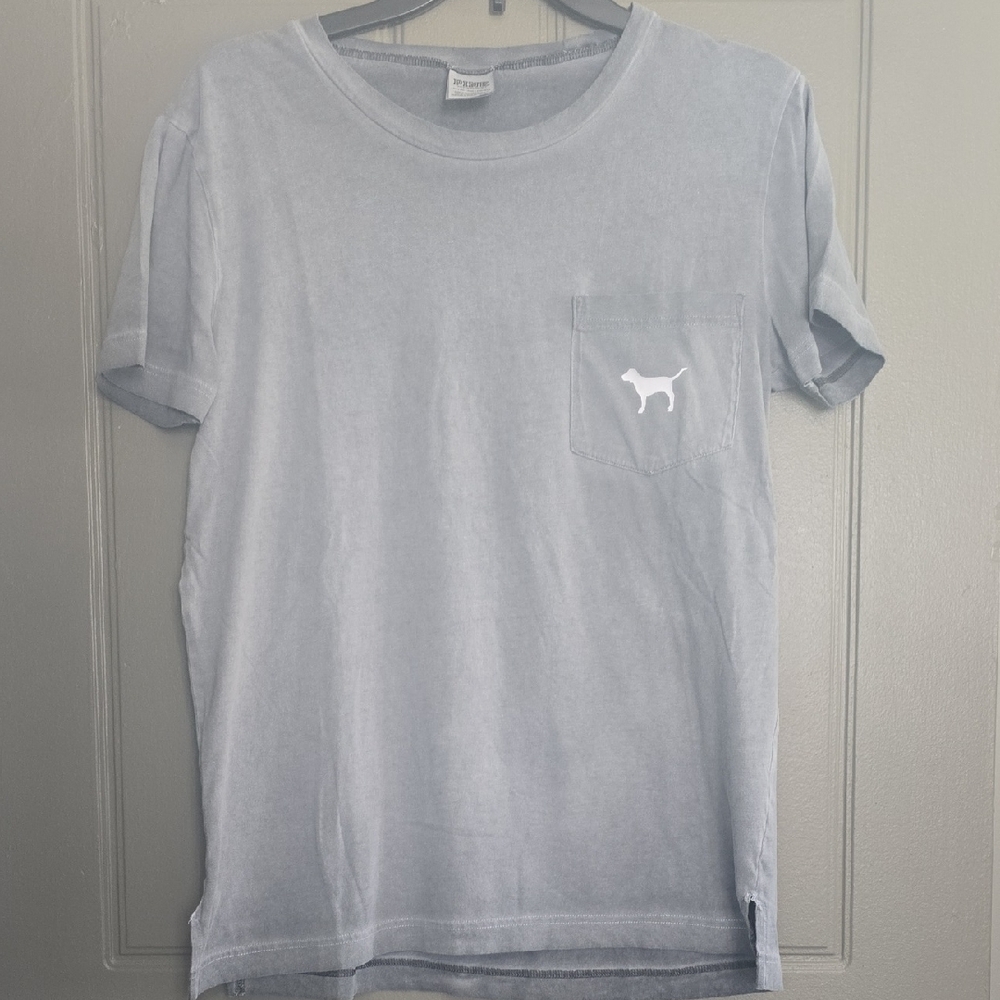 PINK Victoria's Secret Gray Short Sleeve Tee
